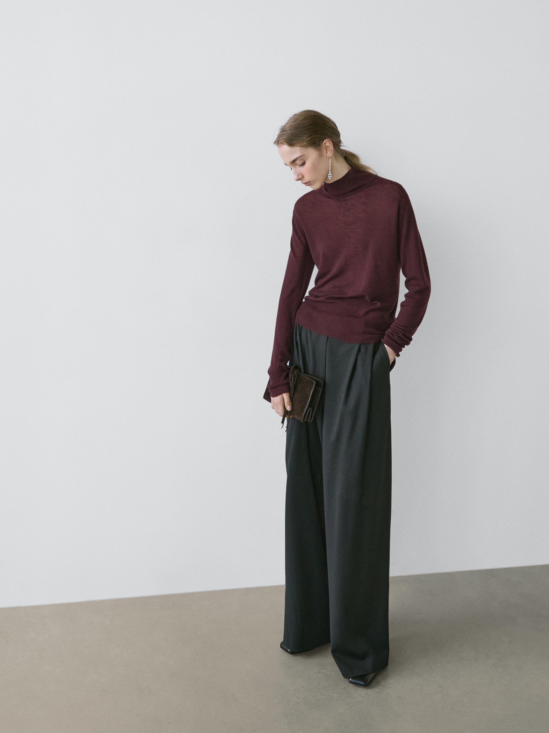 Wide-leg trousers with darts - STUDIO